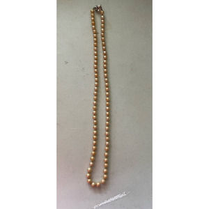 MARVELLA Vintage Pearl Necklace with stamped clasp